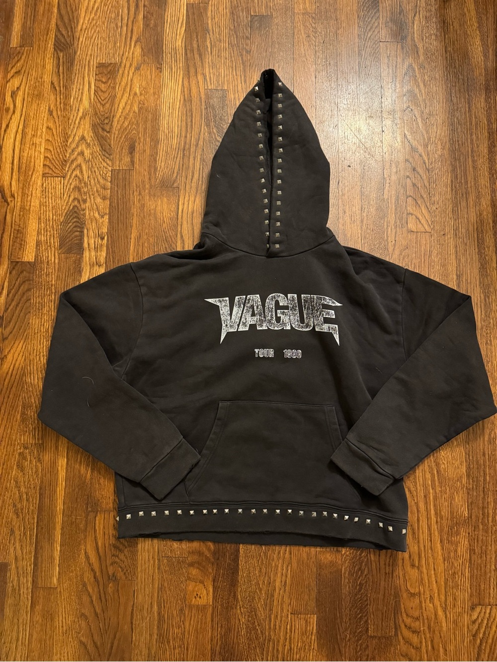 Vague studios studded hoodie size large